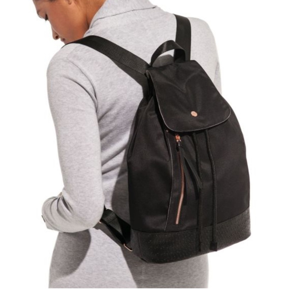 CALIA Gym Black Backpack Classic Black with Durable Fabric and Adjustable Straps